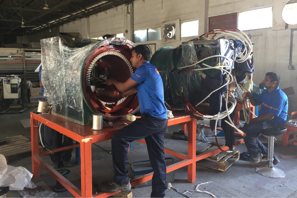 yopower workers working on Electrical Motor & Alternator Rewinding